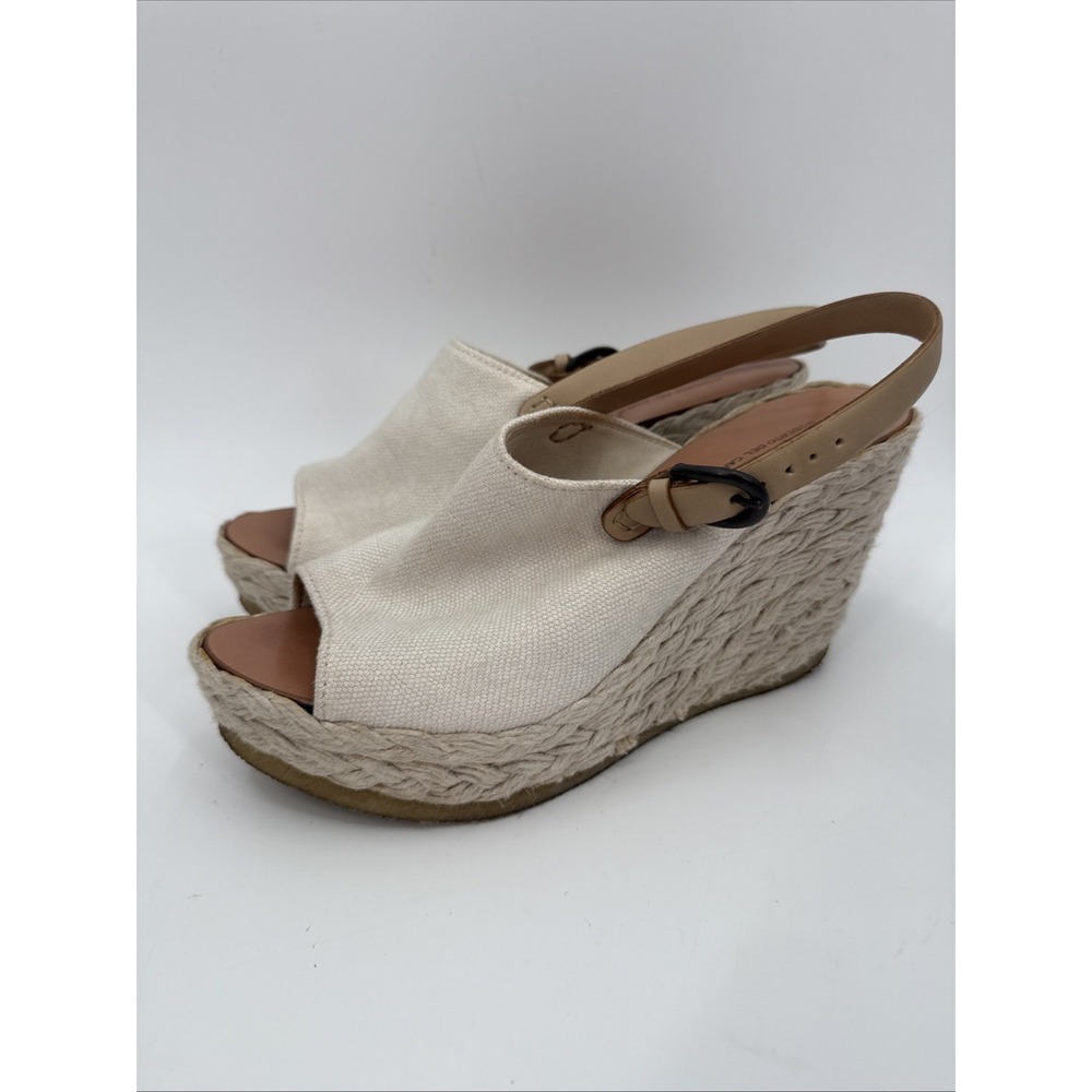 Roberto Del Carlo Womens Canvas Rope 4" Wedge Size 9.5/40.5 Resort Beachy